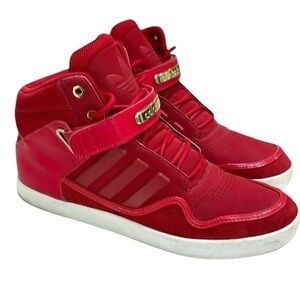 Adidas AR 2.0 Mid Suede Sneakers Red White SZ 12